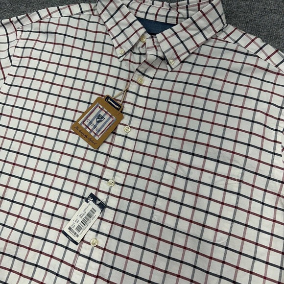 Cremieux Shirt Mens 3XT White WIndowpane Check Long Sleeve Button Up 3XL Tall - Picture 2 of 10